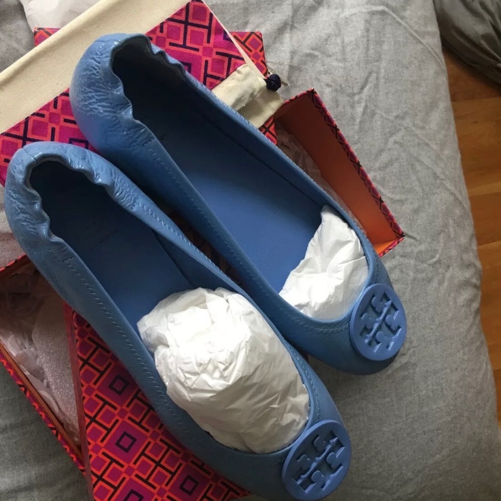 Tory Burch Chicory Minnie Travel Flats Sz 9.5